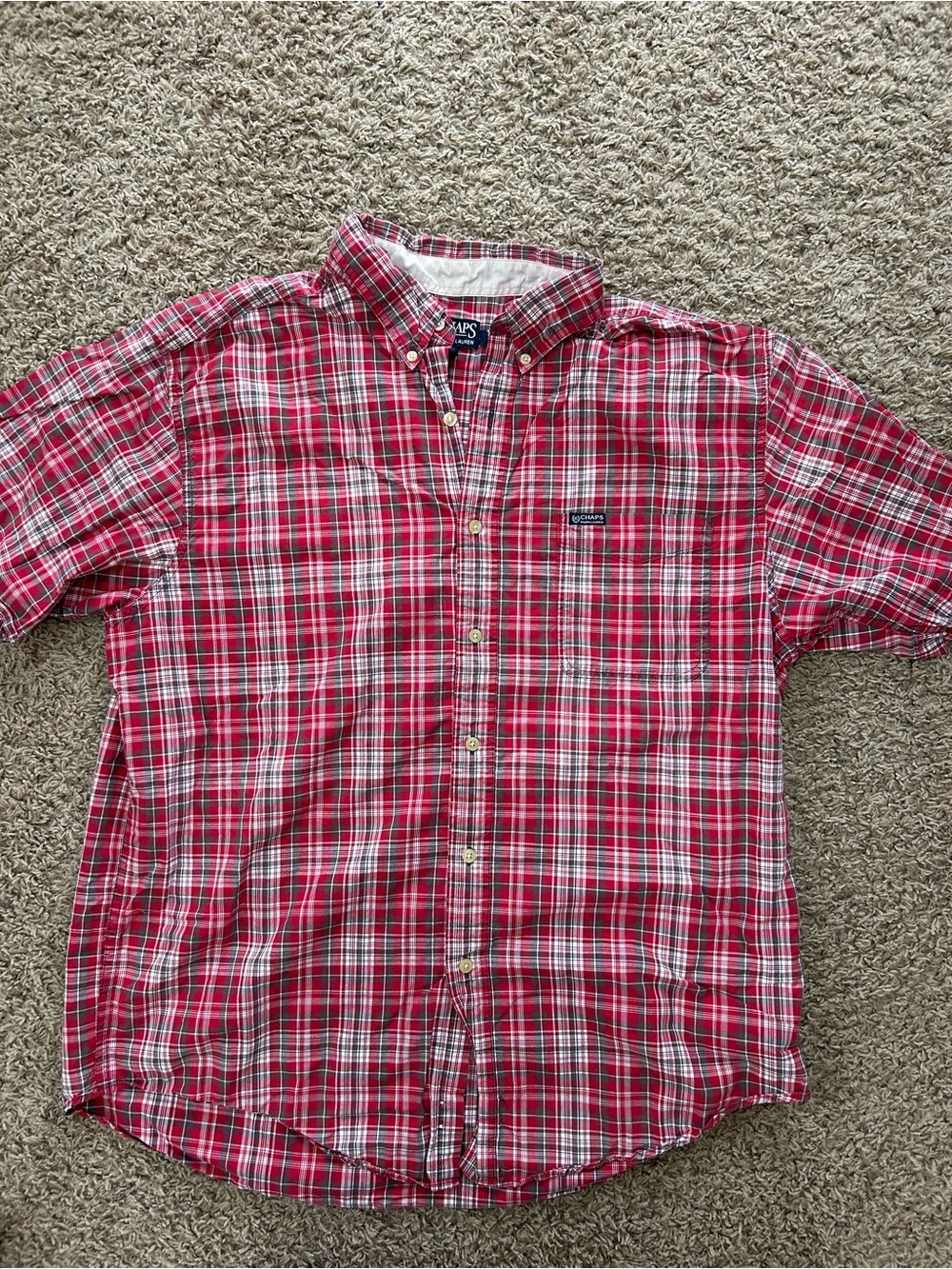 Ralph Lauren Red Plaid Button-Down Shirt